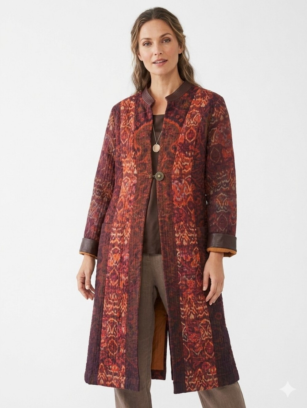 Soft Surroundings Icon Bedouin Quilted Maxi Jacket